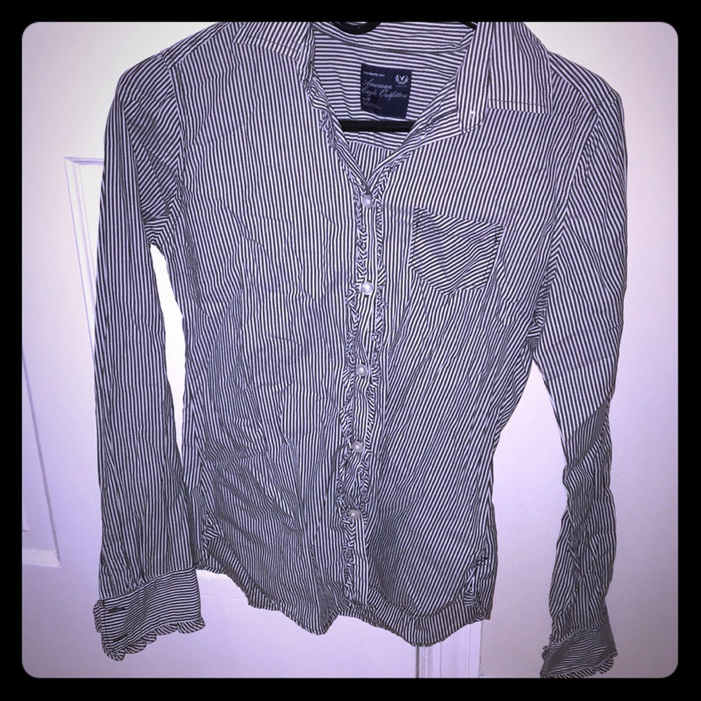 Pinstriped button-down